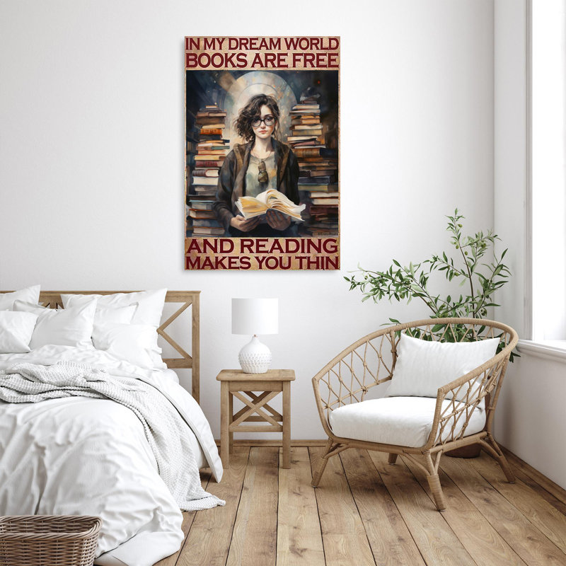 Itai In My Dream World, livres sur toile, impression, H 36 po x l 24 po x P 1,25 po