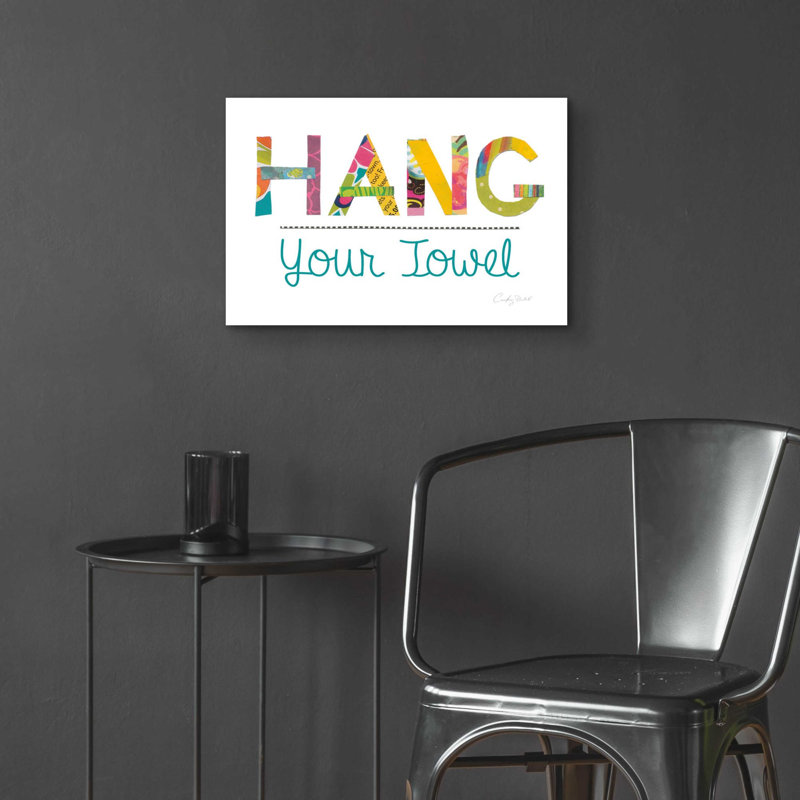«Hang Your Towel» par Courtney Prahl, art mural en verre acrylique, H 16 po x l 24 po x P 0,2 po