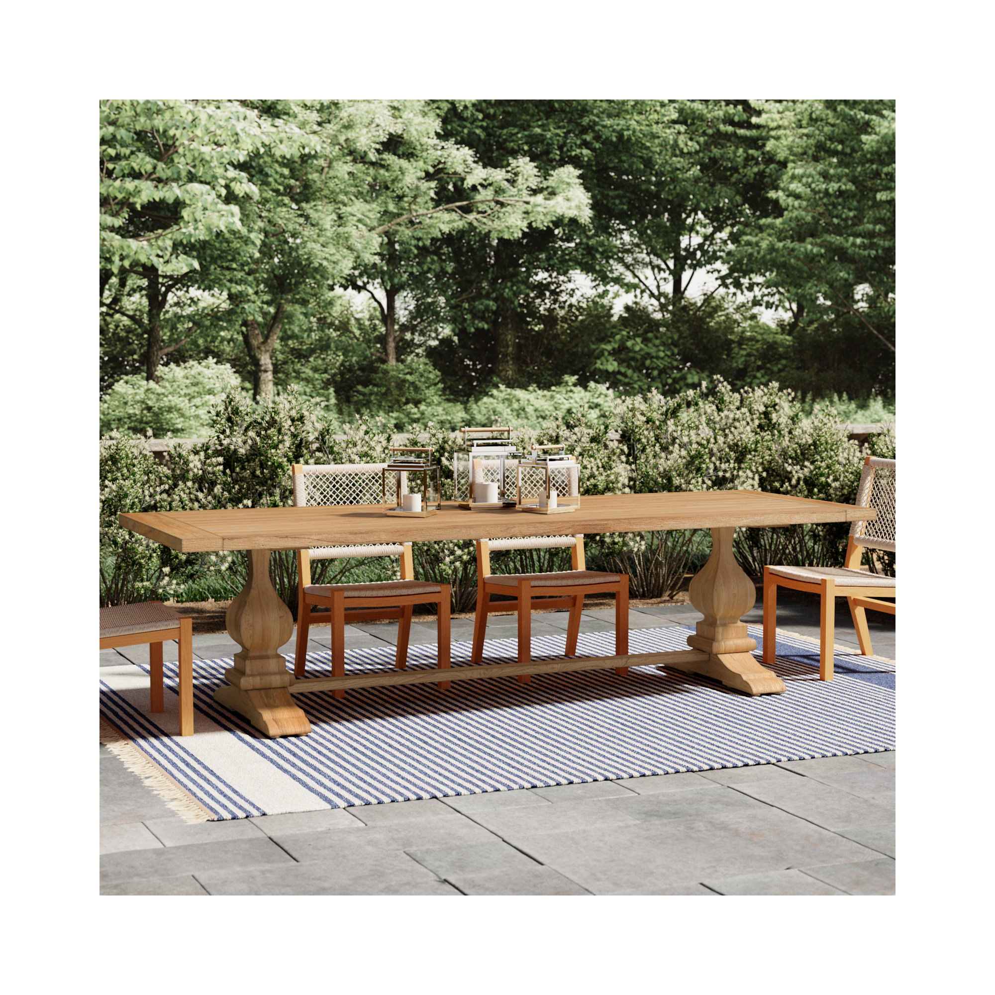 Murakami 111'' Teak Outdoor Dining Table