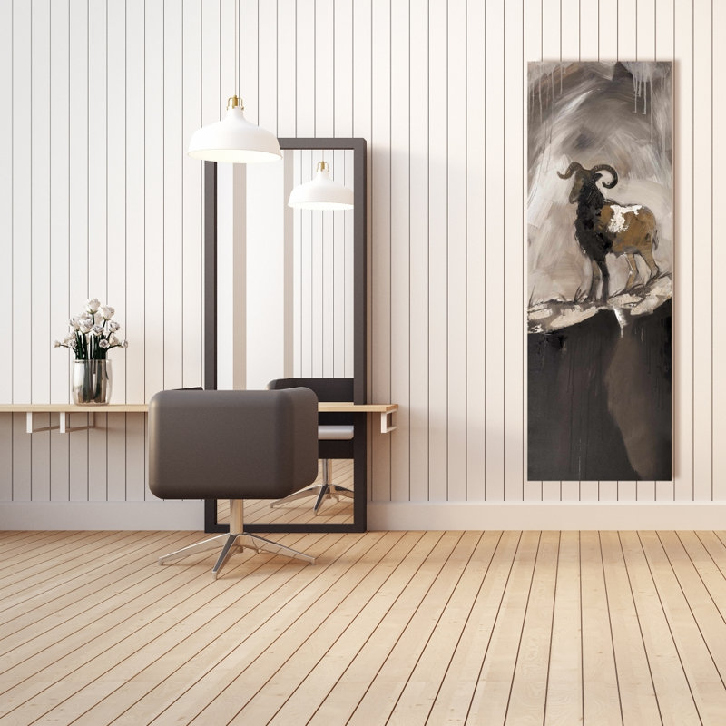 Abstrait «Proud Aeries» - Toile de faune brune | Décoration intérieure