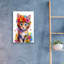 Art mural en verre épique «Crowned Kitten» par Dean Russo, 16 po x 24 po-92041866