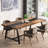 Baeumel 70.87'' Rectangle Dining Table for 6-8, Wood Kitchen Table with Strong Metal Frame-303258594