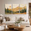 «Wood Texture Mountain Landscape», ensemble de 3 toiles-334880418