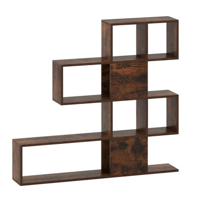 109cm H x 120cm W Particle Board Geometric Bookcase