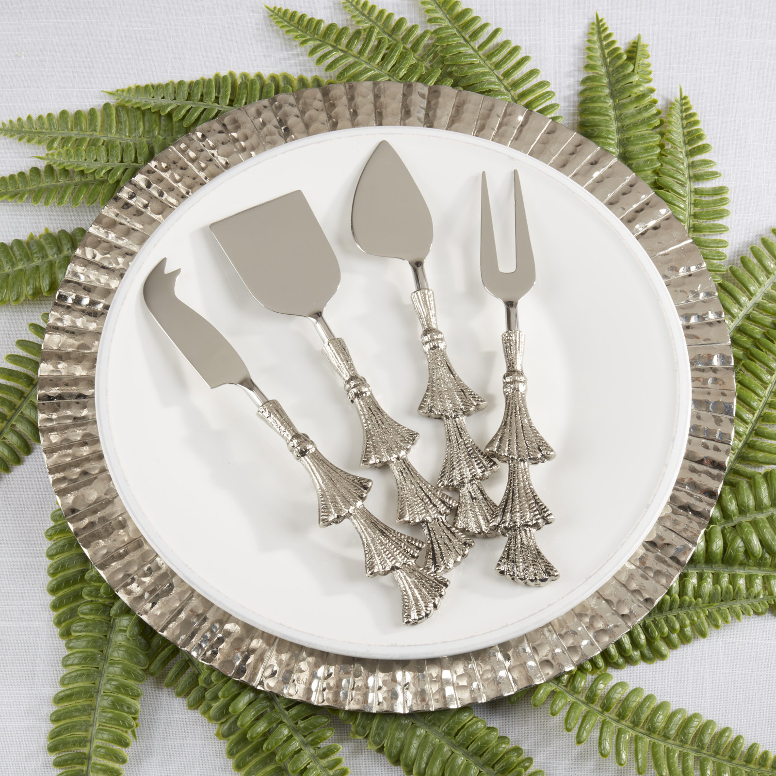 Stainless Steel Cheese Serving Set, Silver