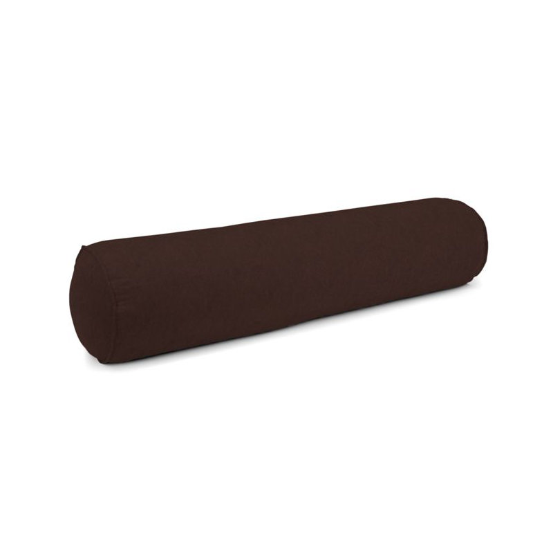 Velvet Bolster Pillow Cover & Insert, 9" x 36", Chocolate