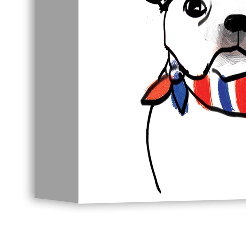 « bonjour frenchie dog », reproduction d’impression sur toile, H 20 po x l 20 po