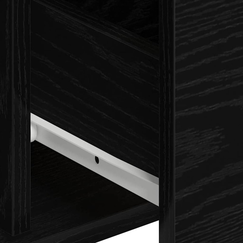 Sideboards 2 Pcs 60X31x84 Cm Engineered Wood, Black Oak