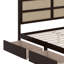 Structure de lit en caoutchouc et bois avec deux tiroirs de rangement-892477763-892477761