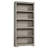 23.6" W Farmhouse Bookcase with Adjustable Shelves, Rustic Floor Standing Open Display Storage Rack, Anti-Slip Bookshelf for Home Office, Living Room & Study-Gray，5-Tier-942278204-942278211