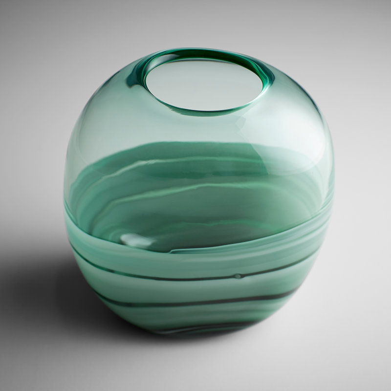 Torrent Glass Table Vase, 12.75" H x 7" W x 5.5" D