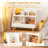 Kids Bookshelf with Storage Montessori Bookshelf for Book Nook Reading Nook & Toy Storage with 5 Compartments,White,33.9"W X 14.2"D X 30.7"H-459915080
