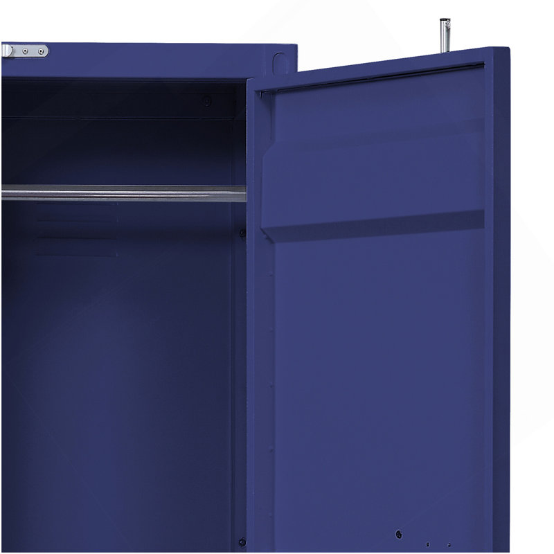 Armoire bleue avec serrure de contenant pleine longueur, Bleu