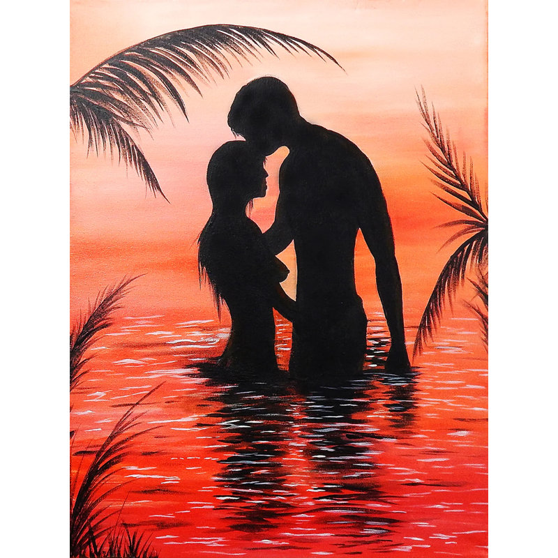 «Bora», reproduction, H 32 po x l 24 po, Pas de tapis, Toile tendue