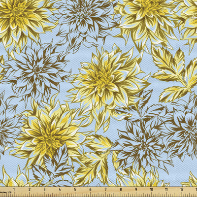 Peay High Detail and Fluffy Dahlias Fabric