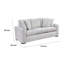 Canapé Zian, microfibre et velours côtelé gris clair, 4 coussins assortis, 92 po-118708312