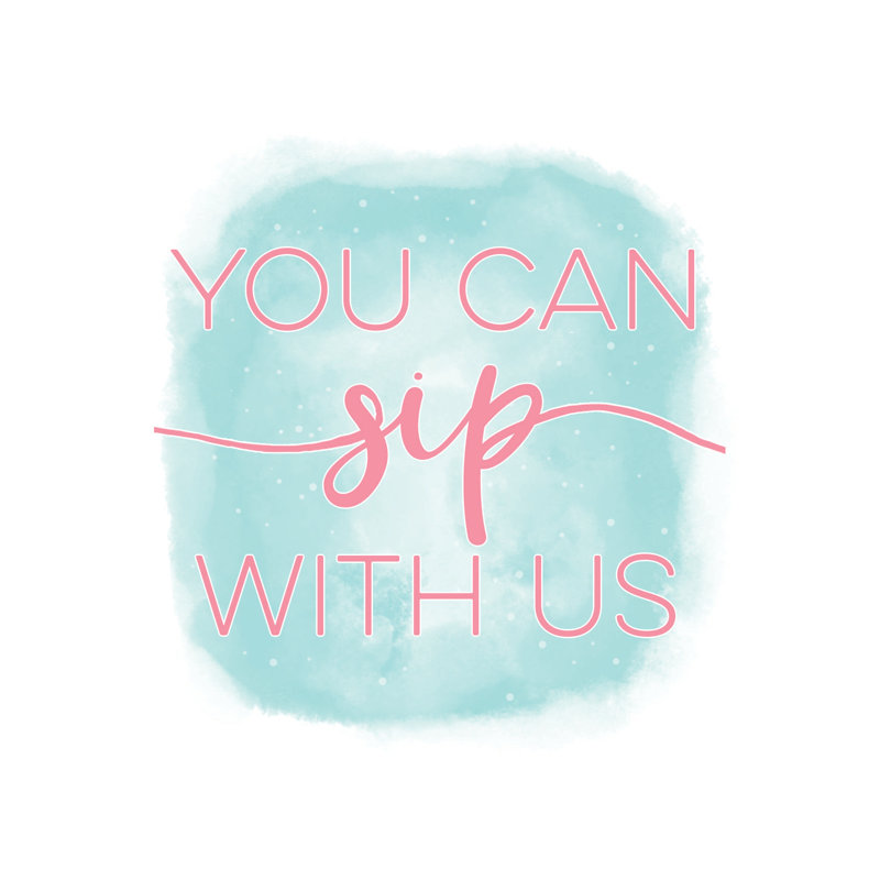 Sip With Us - Wrapped Canvas Print, 76cm H x 76cm W x 3.8cm D