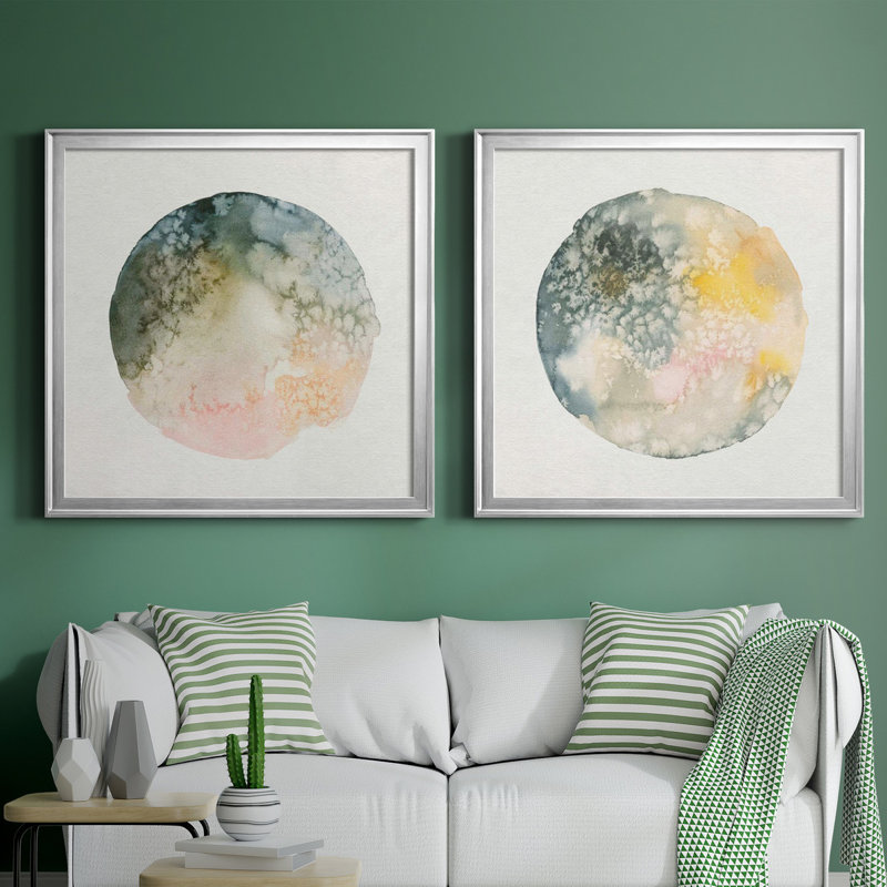 " Cosmic View I " 2 - Pieces, Silver Framed, 32" H x 32" W x 1" D, No Mat