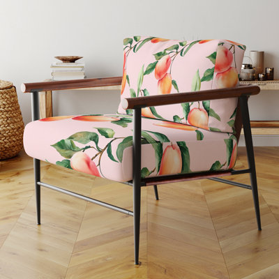 Chaise d'appoint pour filles avec tons chauds - Fauteuil orange pastel Peachy
