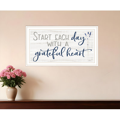 «Grateful Heart», impression murale encadrée