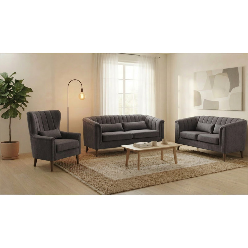 Colvin 3 Seater Velvet Sofa, Brown Velvet