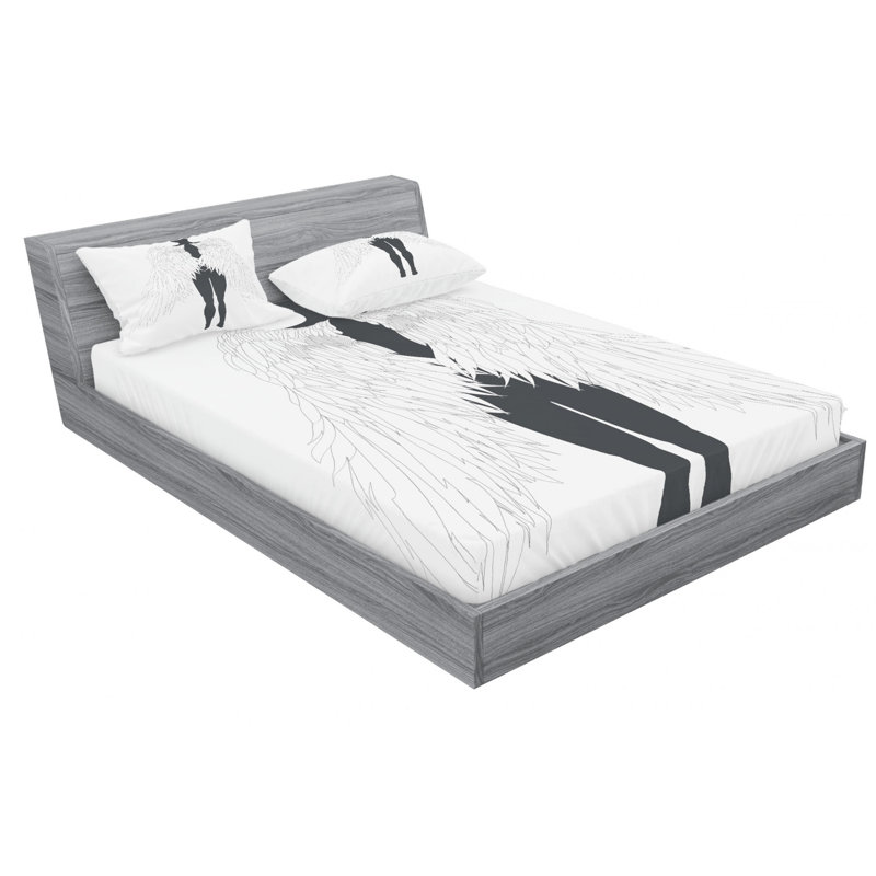 Microfiber Sheet Set, Queen Sheet Set with Fitted Sheet