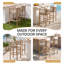 Ensemble de 2 chaises de patio et tabourets de bar en corde tissée avec accoudoirs pour l'intérieur et l'extérieur-125502863