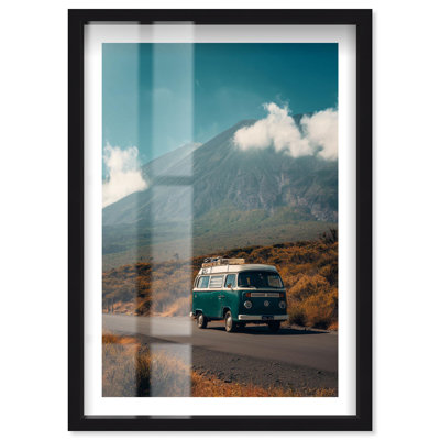 Van Road Trip I Shadowbox Print Photography Prints by Notoriart, Black Frame, 30 x 45