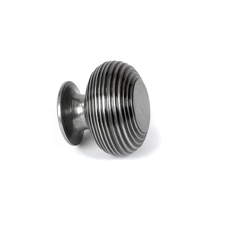 Beehive Cabinet Knob, Pewter Patina, 1.57" Knob Diameter