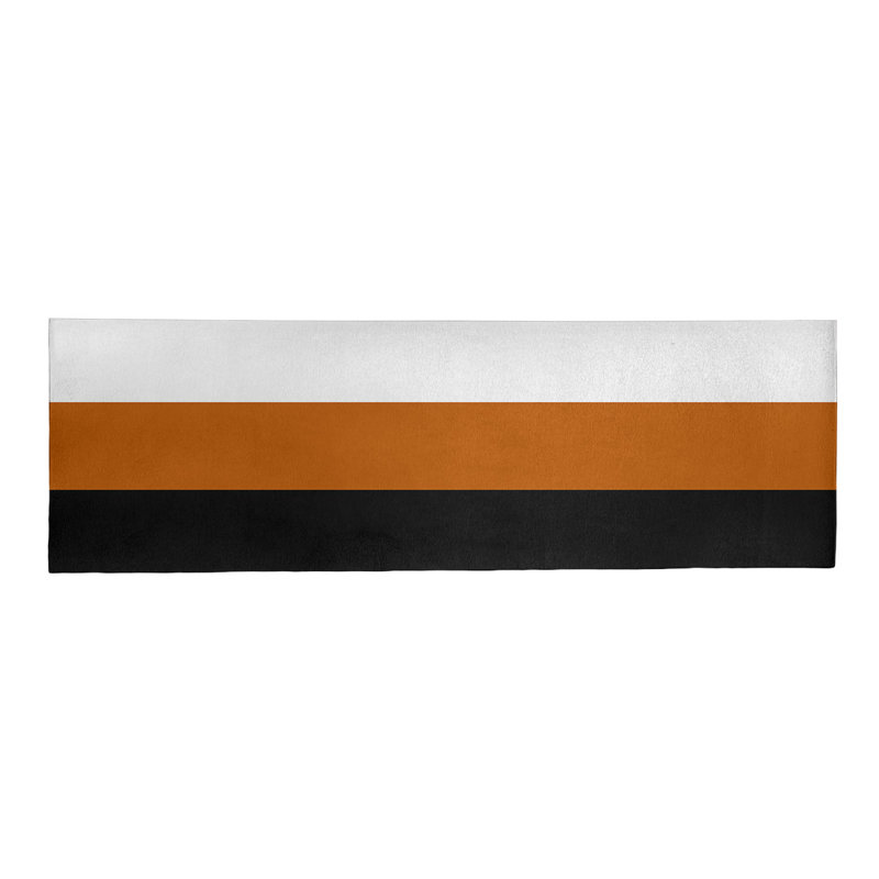 Tapis orange/noir, Tapis de couloir 2 pi 6 po x 8 pi