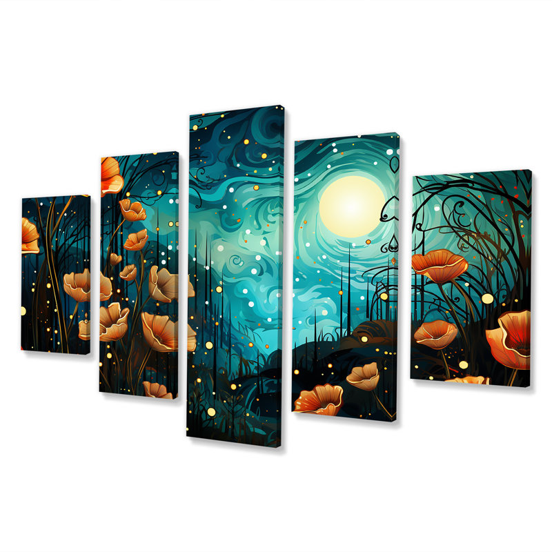 «Monets Garden Revisité Landscape I - Classics Multipanel», art mural sur toile