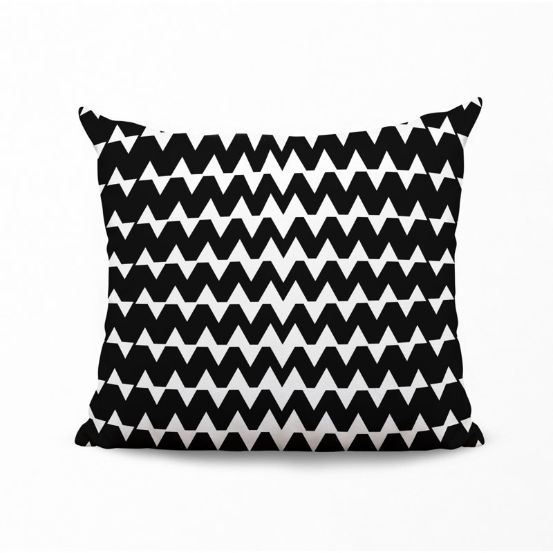 Housse et insert de coussin décoratif en polyester, L 15 po x H 15 po, Noir
