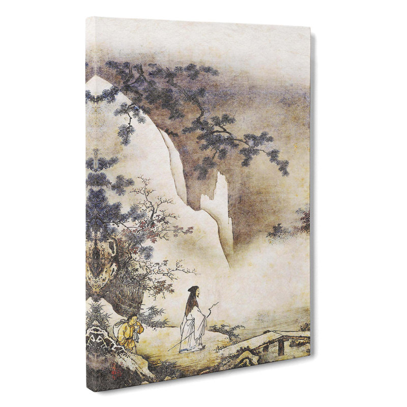 Landscape by Kano Masanobu - Wrapped Canvas Painting, 50cm H x 35cm W x 3cm D