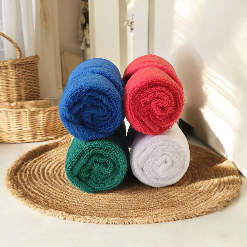 Cotton Hand Towel (Pack of 12), Green