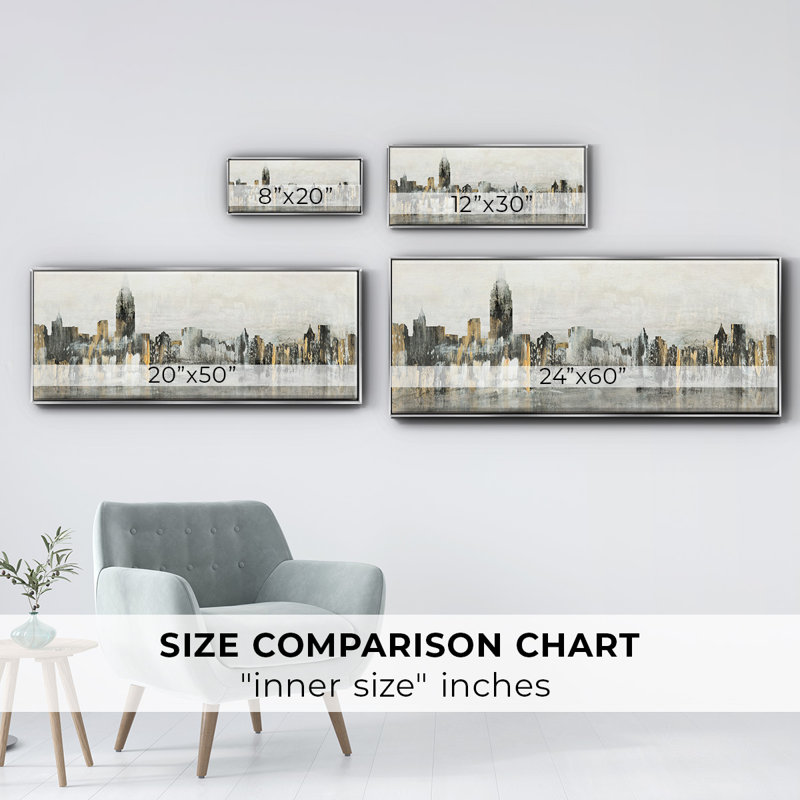 Bright City Lights - Toile encadrée, H 24 po x l 60 po