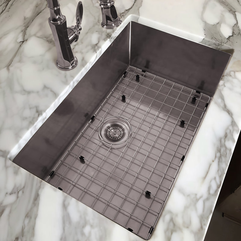 Noah Plus 33" L x 18" W Dual Mount Kitchen Sink with Basket Strainer, Matte Black