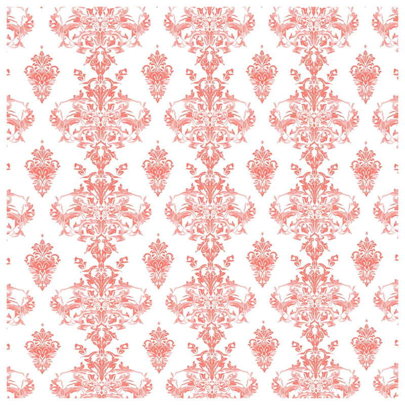 Pink Damask Pattern Blankets, 60in W x 80in H