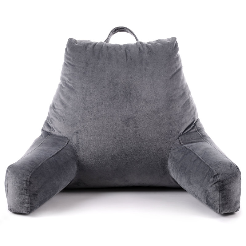  Bed Pillow Cover & Insert, Gray, 20" H x 12" W