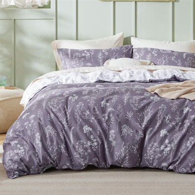 Bedsure Duvet Cover King Size - Reversible Duvet Cover Set with Zipper Closure, 3 Pieces Floral Patterned Bedding Set