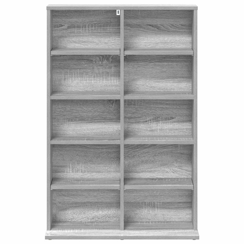 97.5 cm H Media Shelves, Grey Sonoma