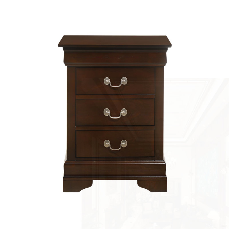 Table de chevet élégante, Cappuccino / Argent