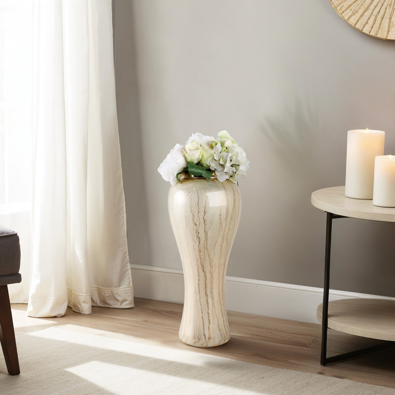 Sagebrook Home 21" Frances Small Oversized Floor Vase, 21" H x 9" W x 9" D