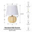 Lampe de table en céramique 13,75 po avec abat-jour en céramique-1732665279