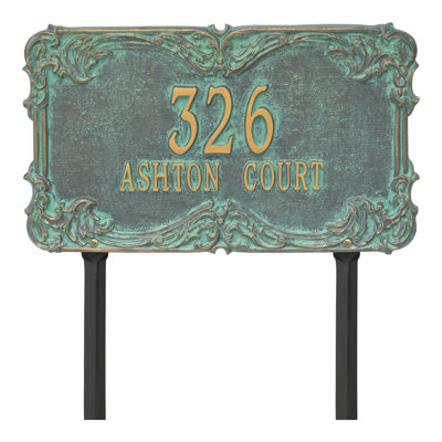 Signature Series 2-Line Lawn Address Sign
