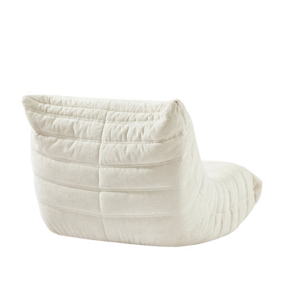 Modern Chenille Seat, White Ergonomic For Apartment. Soft Fabric, Non-Slip Base. Foam Filling Floor , Living Areas. Sufficient Support, Base Fabric.