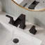 Robinet de lavabo de salle de bain à deux poignées avec drain-126537146