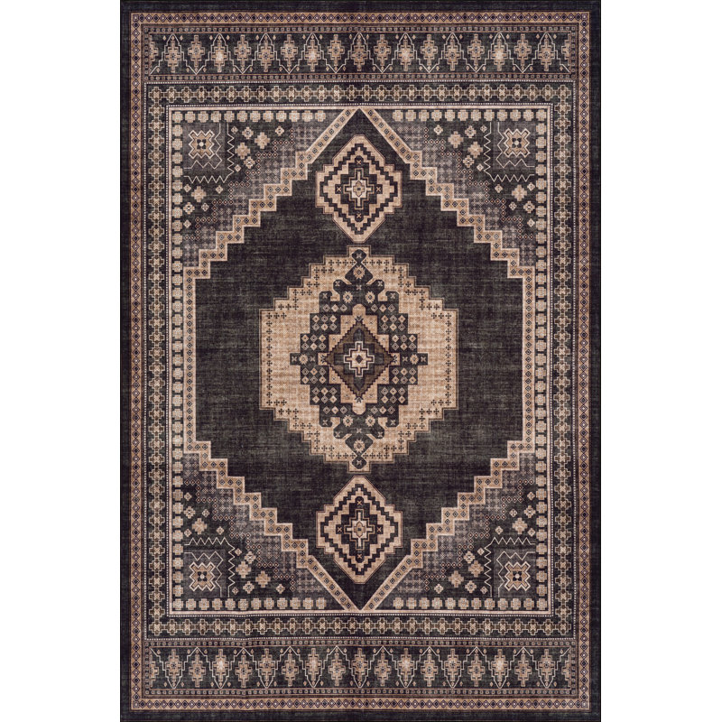  Renelle Medallion Washable Rug, Runner 2'6" x 8'