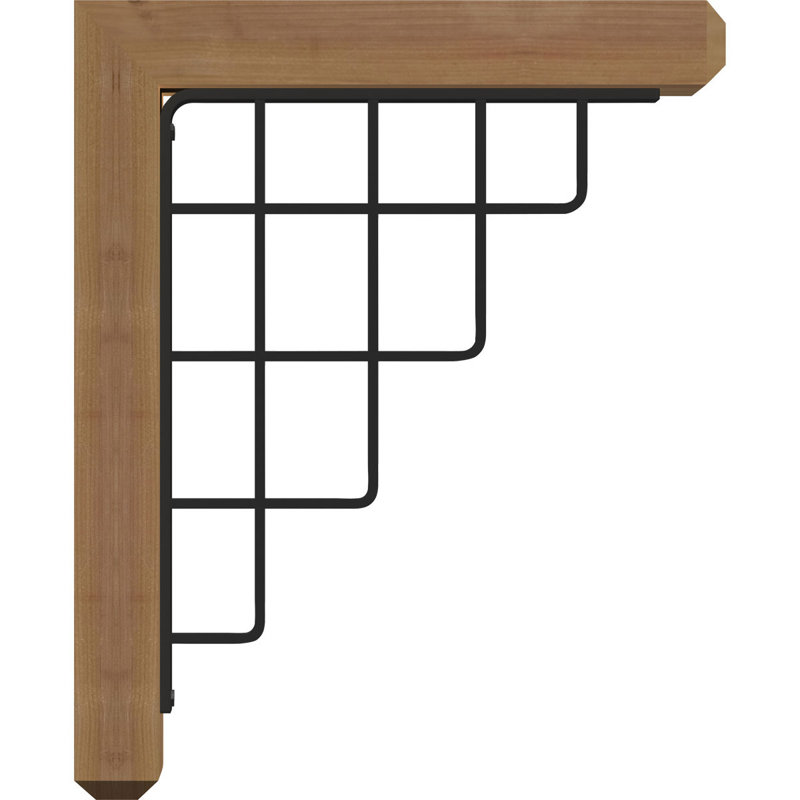 Support simple Ironcrest de 4 po Diane, H 19 po x P 16 po, Cèdre rouge de l'Ouest l 4 po x T 2 po (sciage br