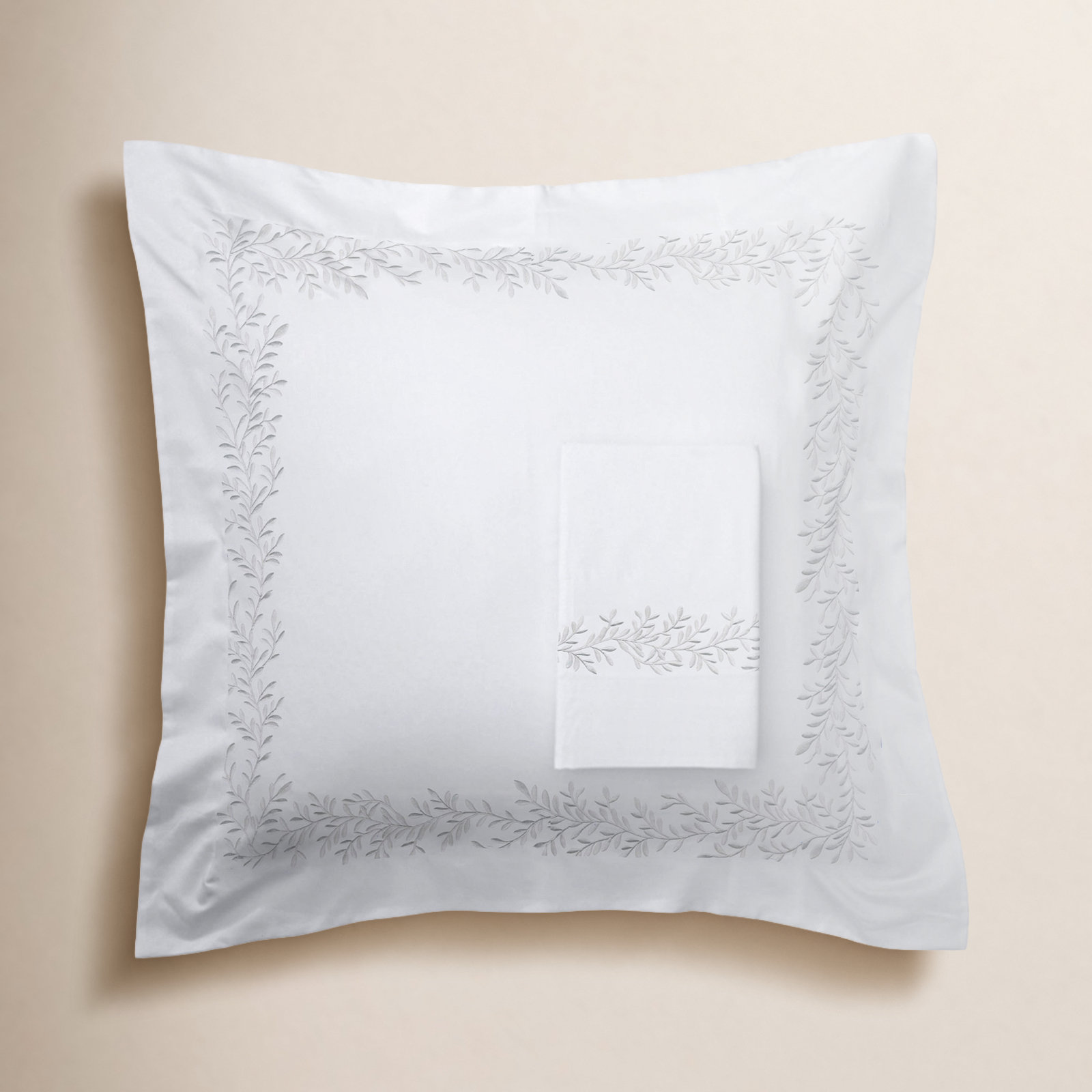Avie Cotton Shams, White