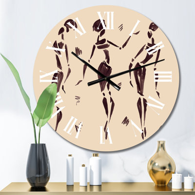 Abstract Abstract Dancers - Glam horloge murale